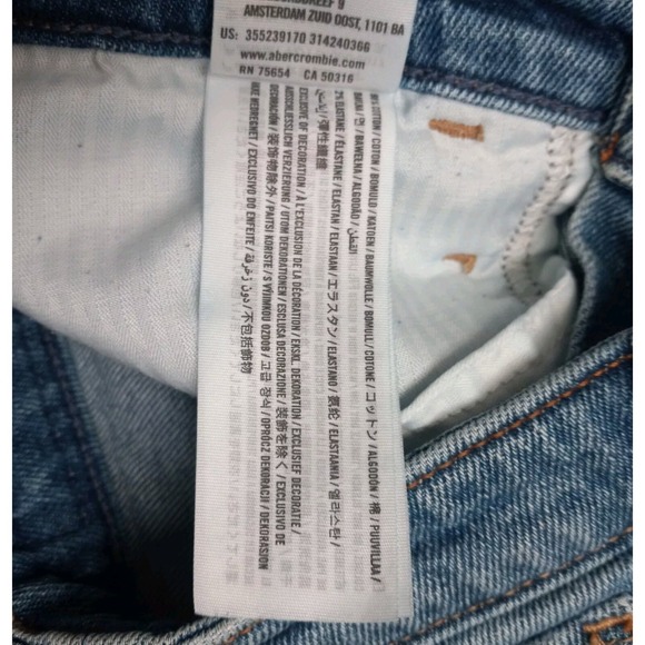 Hollister Jeans Womens 3‎ Regular High Rise Vintage Straight Ripped Embroidered - Picture 5 of 7